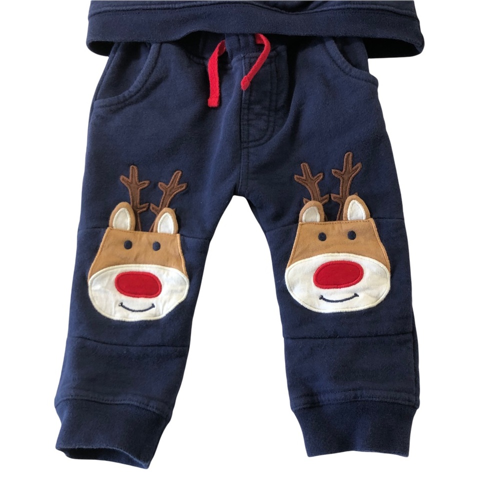 Baby Boys Christmas Holiday Matching Set Snowman, Reindeer, Penguin, 6-12 Mo - Picture 3 of 10